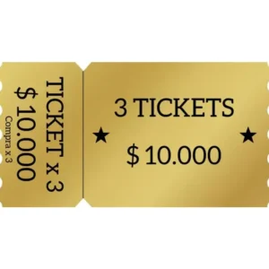 Ticket triple concurso por casa de ensueño en Gánatela, 3 tickets por $10.000