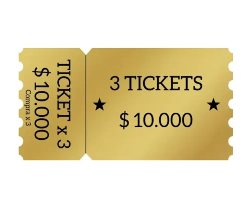 Ticket triple concurso por casa de ensueño en Gánatela, 3 tickets por $10.000