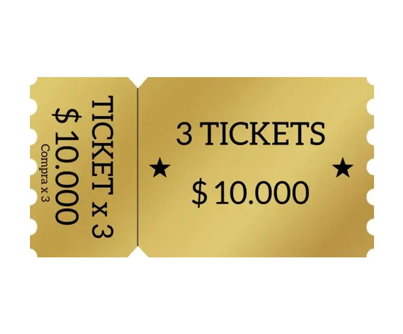 ticket-x3 Ticket triple concurso por casa de ensueño en Gánatela, 3 tickets por $10.000